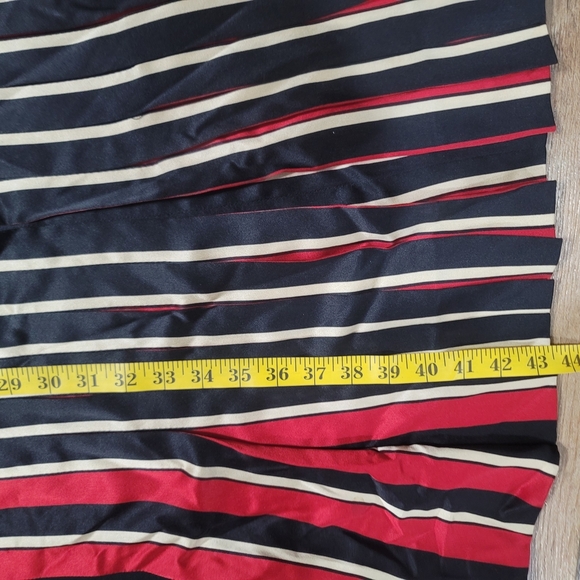 James GALANOS for MARTHA Vintage 80s Silk Striped Dress - MINT - Fits Sz 6 - Picture 4 of 11